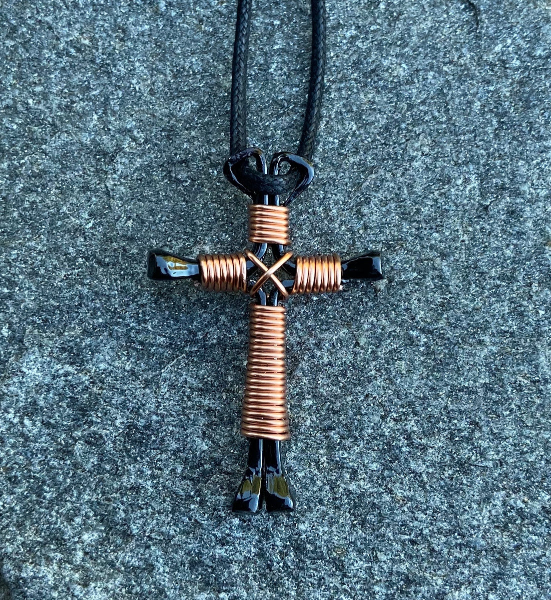 Horseshoe Nail Cross Necklaces