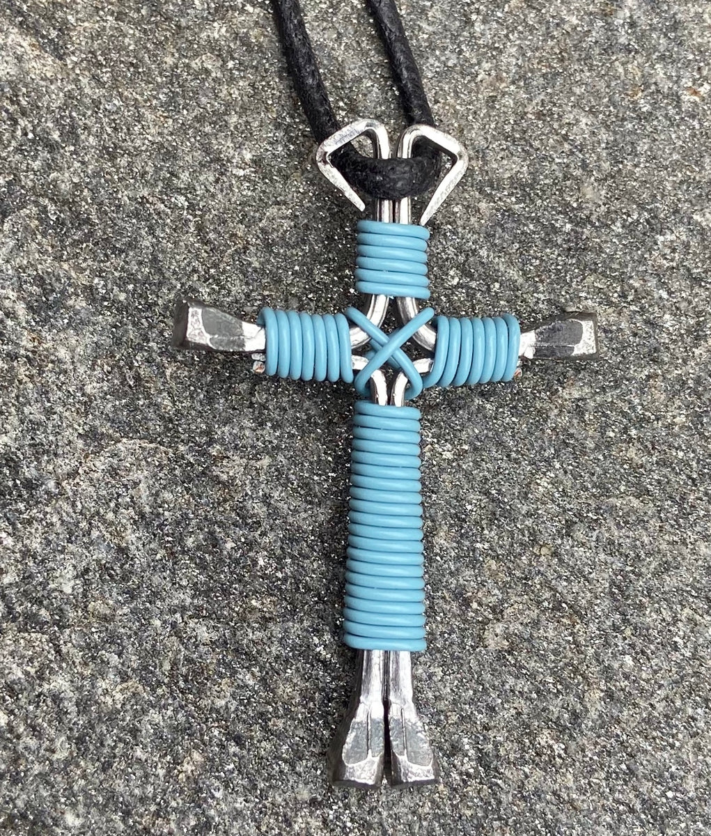 Necklaces *(25* PACK) Disciples Cross Handmade of 4 Horseshoe Nails