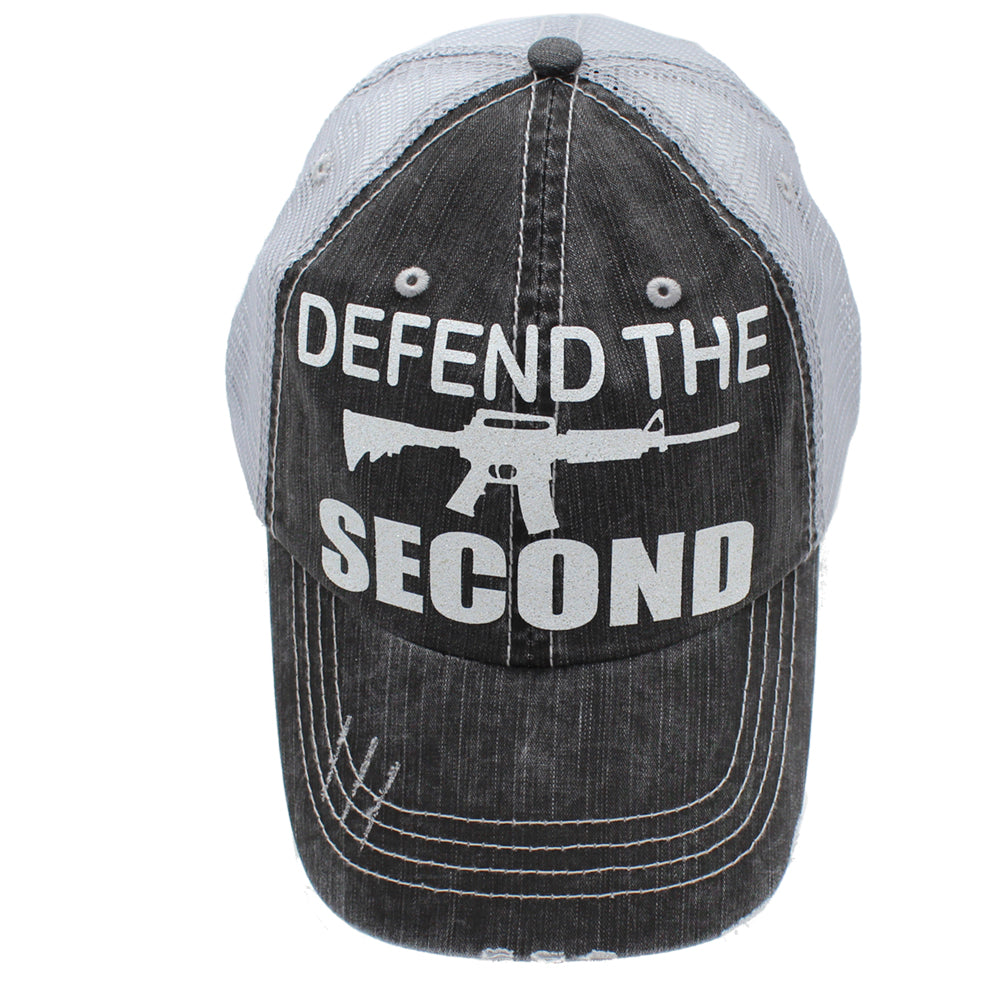 WOMEN'S Black/Gray DEFEND THE SECOND ADJUSTABLE FASHION HAT