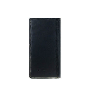 MONTANA WEST Black Mens Bi-fold Leather Wallet w/Silver Concho