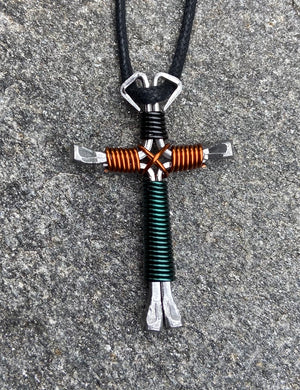 Necklaces ~*(25* PACK)  Disciples Cross ~ Handmade of 4 Horseshoe Nails (Choose any colors)