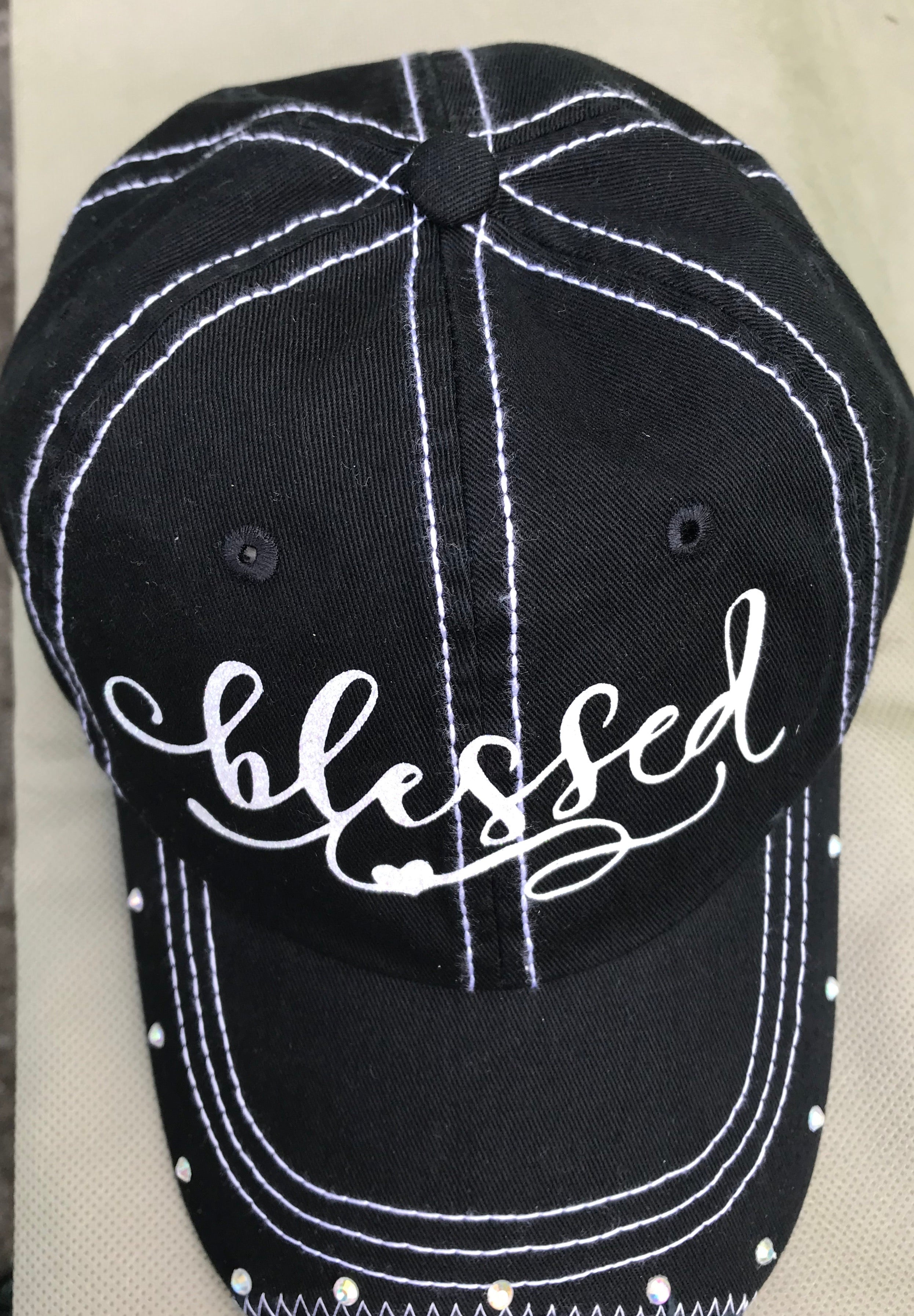 BLESSED-BLACK WOMEN'S TRUCKER STYLE BACK ADJUSTABLE FASHION HAT