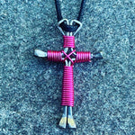 Necklaces ~*(25* PACK)  Disciples Cross ~ Handmade of 4 Horseshoe Nails (Choose any colors)