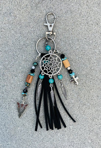 Turquoise Handmade Purse Tassel Great for Purse, Key Ring, Rear View Mirror Western Decor