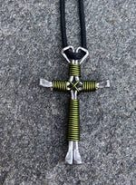 Necklaces ~*(25* PACK)  Disciples Cross ~ Handmade of 4 Horseshoe Nails (Choose any colors)