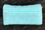 Wallet ~Turquoise Beautiful Antique Silver/Crystal Cross 3 in 1 western style wallet/cross body