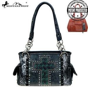 Montana West Cross Cactus Collection Concealed Carry Satchel