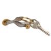 Western Spur Key Chain Engraved Movable Silver-Gold