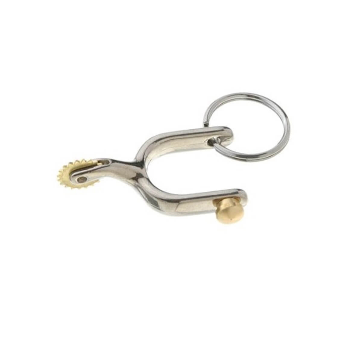 Silver Western Rodeo Spur Key Chain Silver-Gold